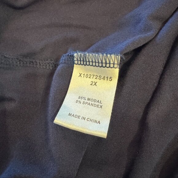 Tart Midi Wrap Dress - 2X - navy - Picture 3 of 6